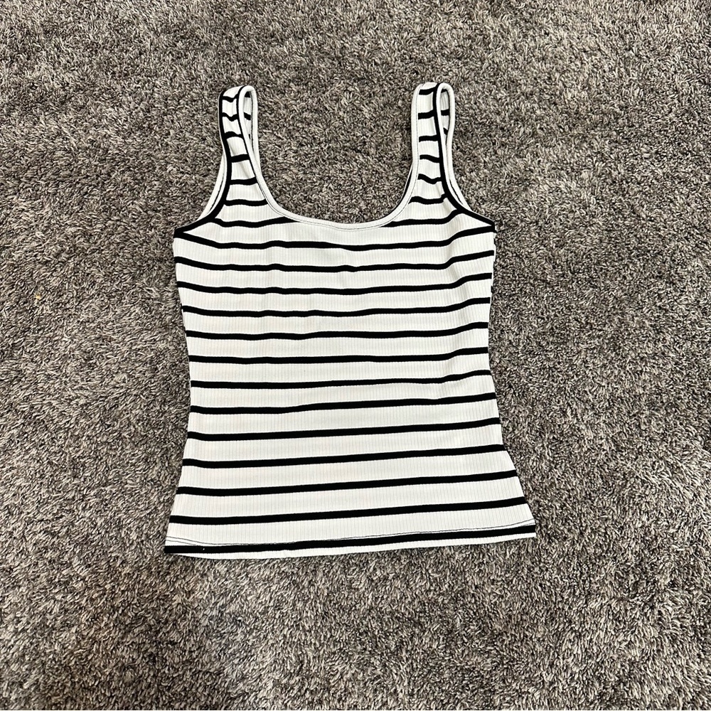 Black & White tank top Liz & Sara women Small - Picture 1 of 6
